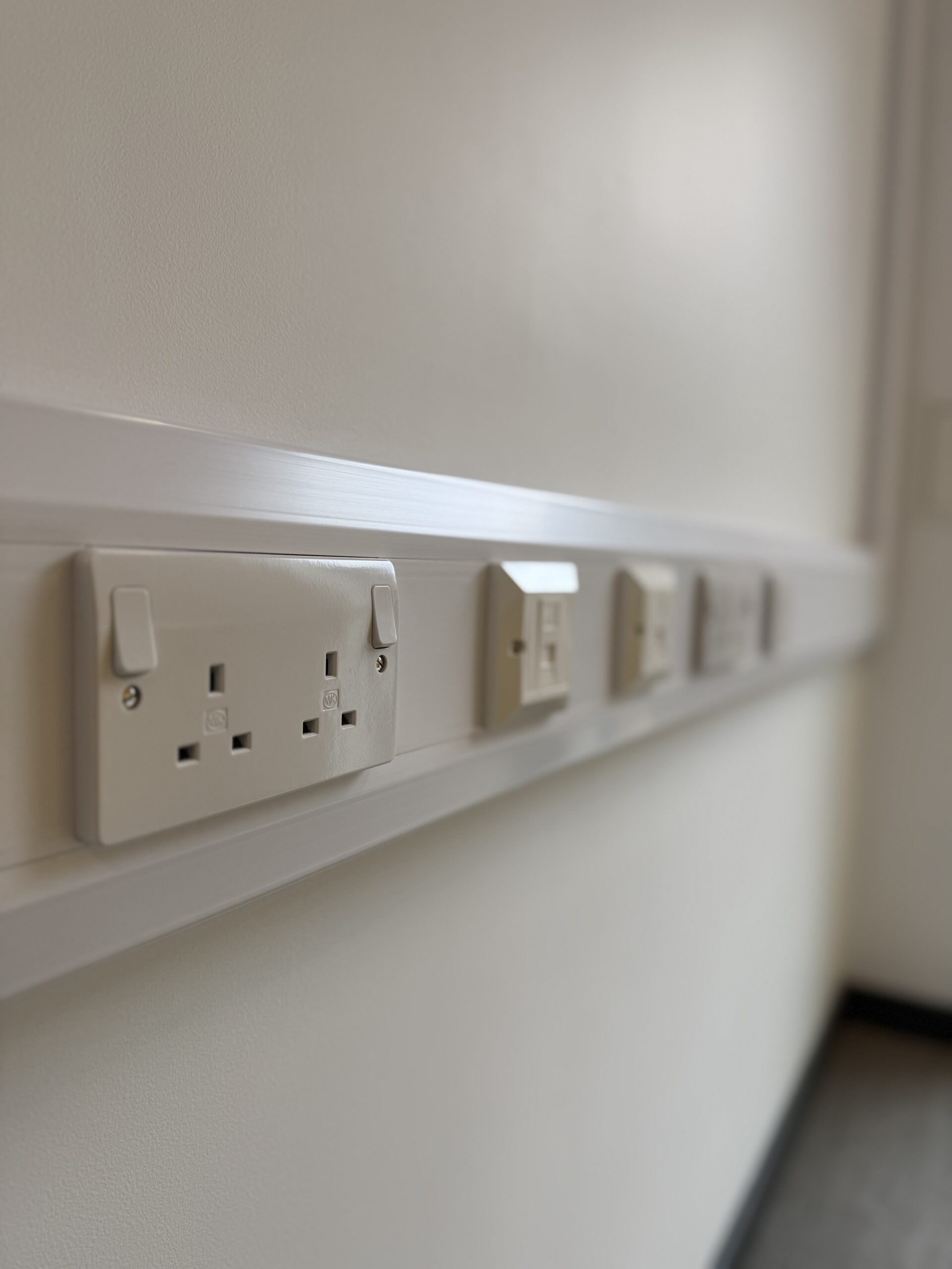 Office power and data network installation