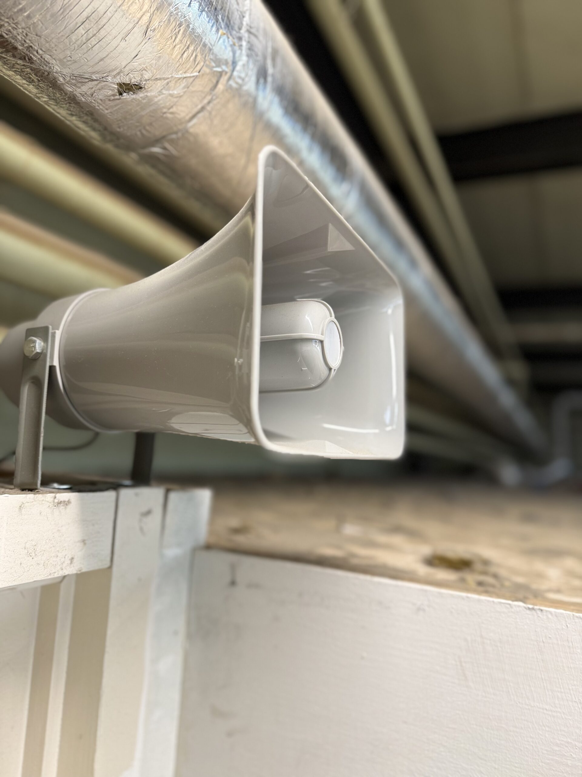 Construction site temporary PA system