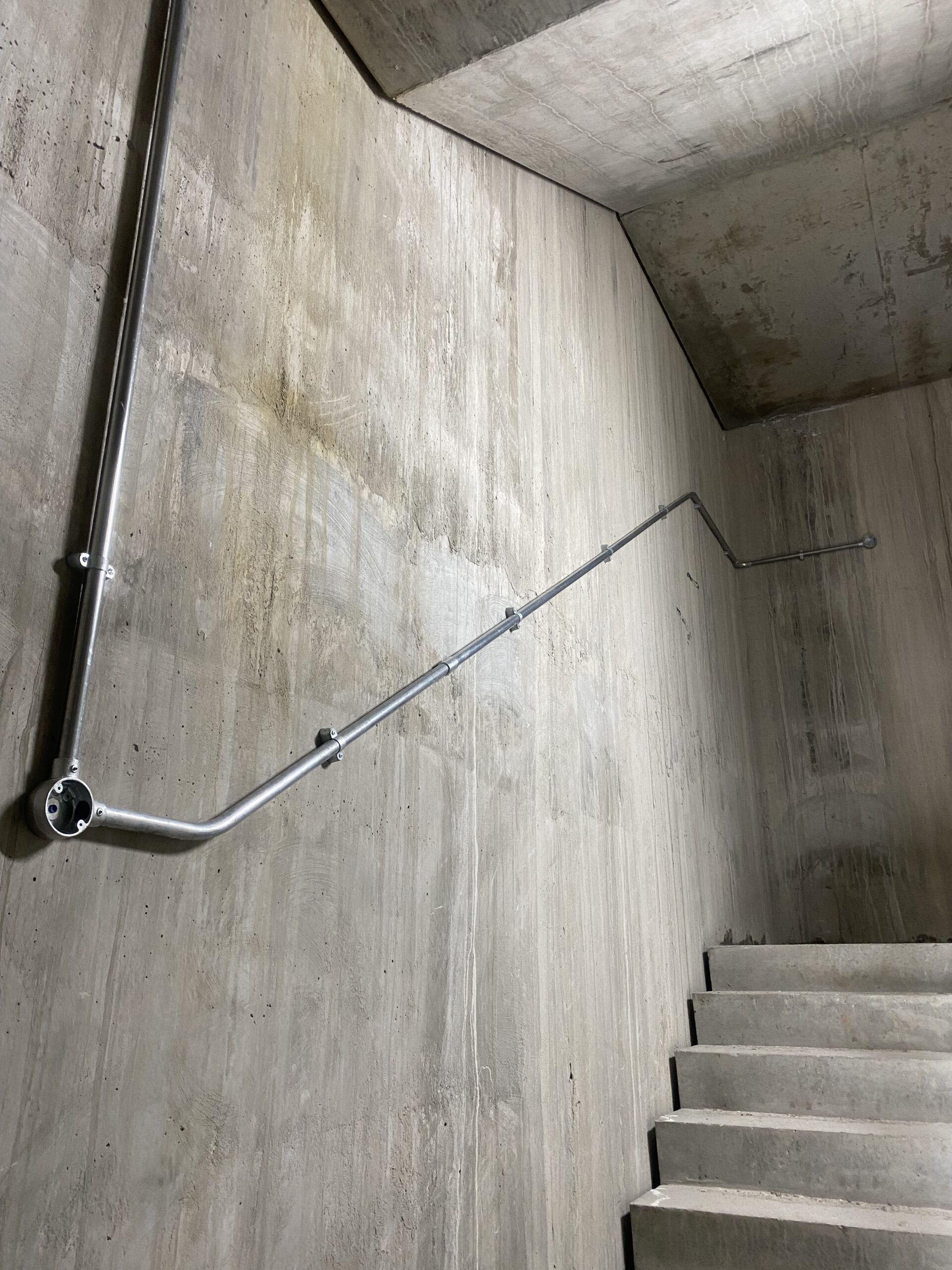 Stairway lighting containment installation